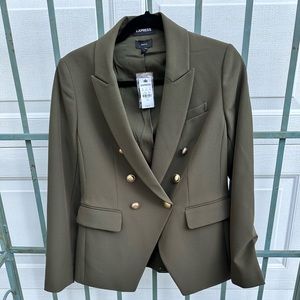 NWT Gold Button Army Green Blazer